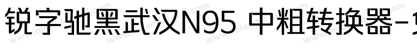 锐字驰黑武汉N95 中粗转换器字体转换